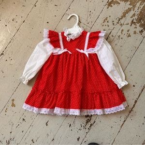 Vintage New York Kids Toddler Dress Ribbons & Lace